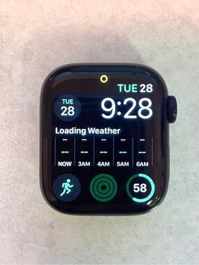 Apple Watch - Black Smartwatch with Green Accents